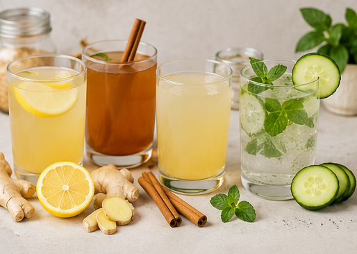 Healthy overnight weight loss drinks prepared at home