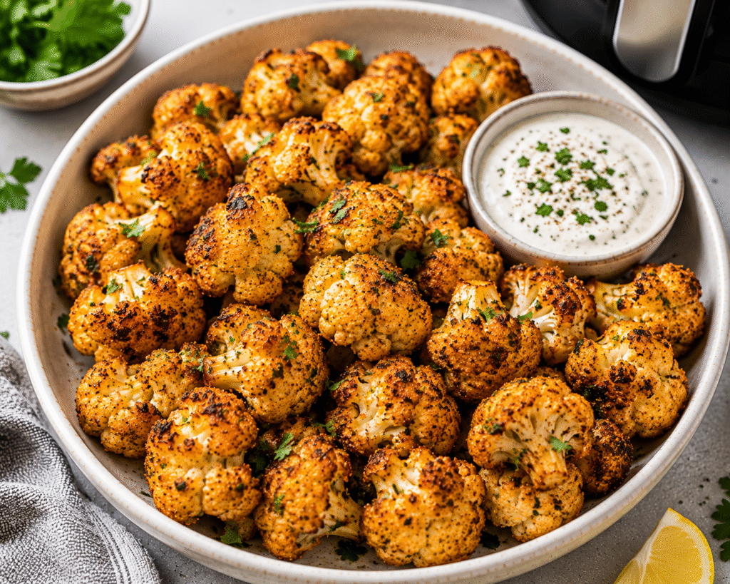 Healthy Air Fryer Cauliflower Bites